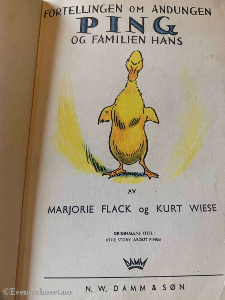 Fortellingen om andungen Ping. Av Marjorie Flack og Kurt Wiese. Fortelling