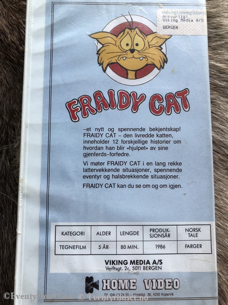 Fraidy Cat - Den Livredde Katten. 1986. Vhs. Vhs
