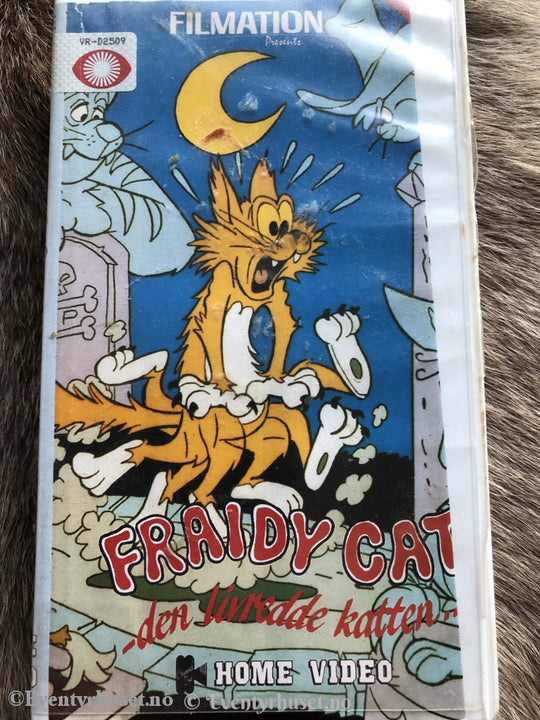 Fraidy Cat - Den Livredde Katten. 1986. Vhs. Vhs