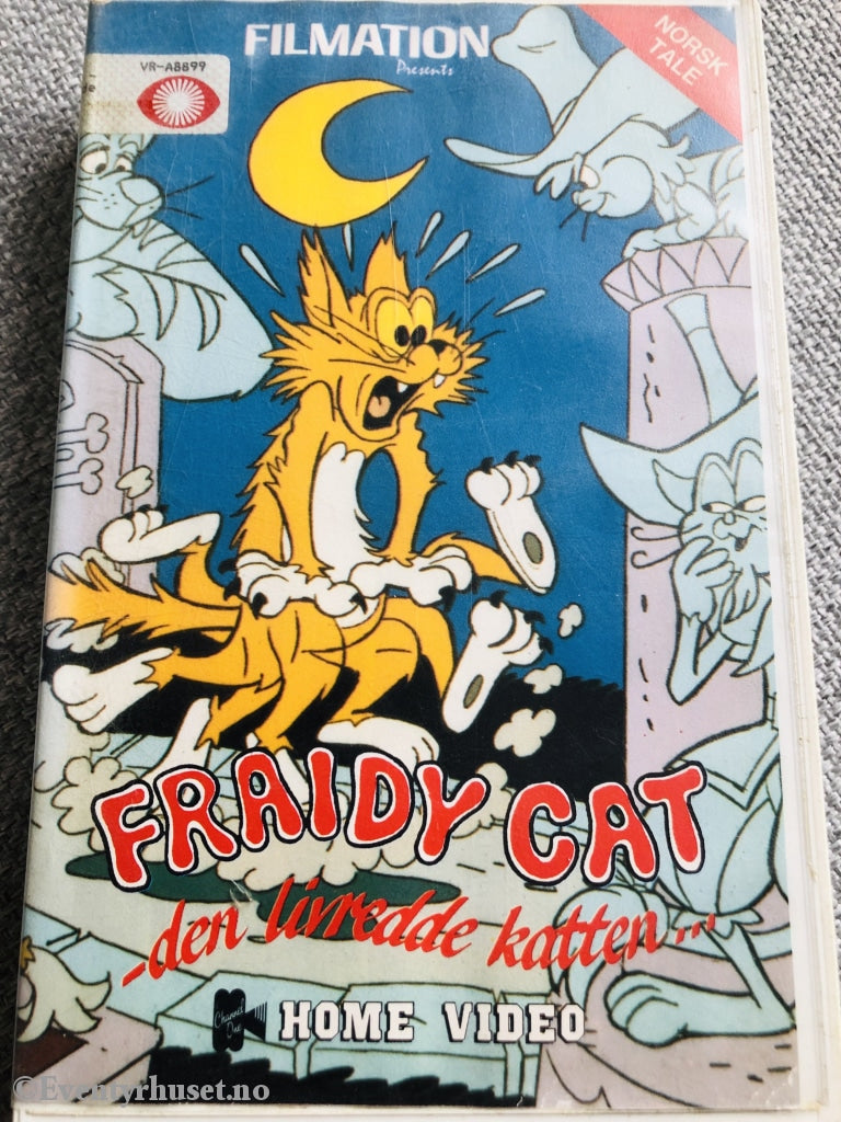 Fraidy Cat - Den Livredde Katten. 1987. Vhs Big Box.