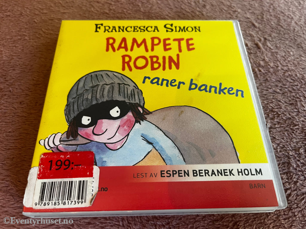 Francesca Simon. 2009. Rampete Robin raner banken. Lydbok på CD.