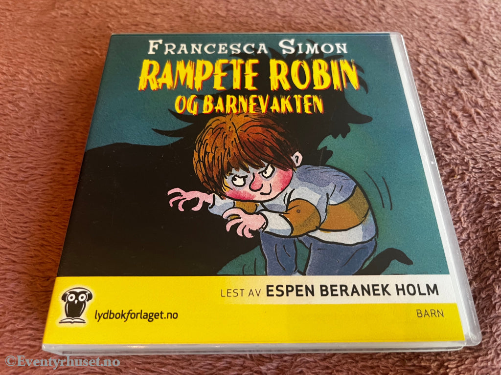 Francesca Simon. 2010. Rampete Robin og barnevakten. Lydbok på CD.
