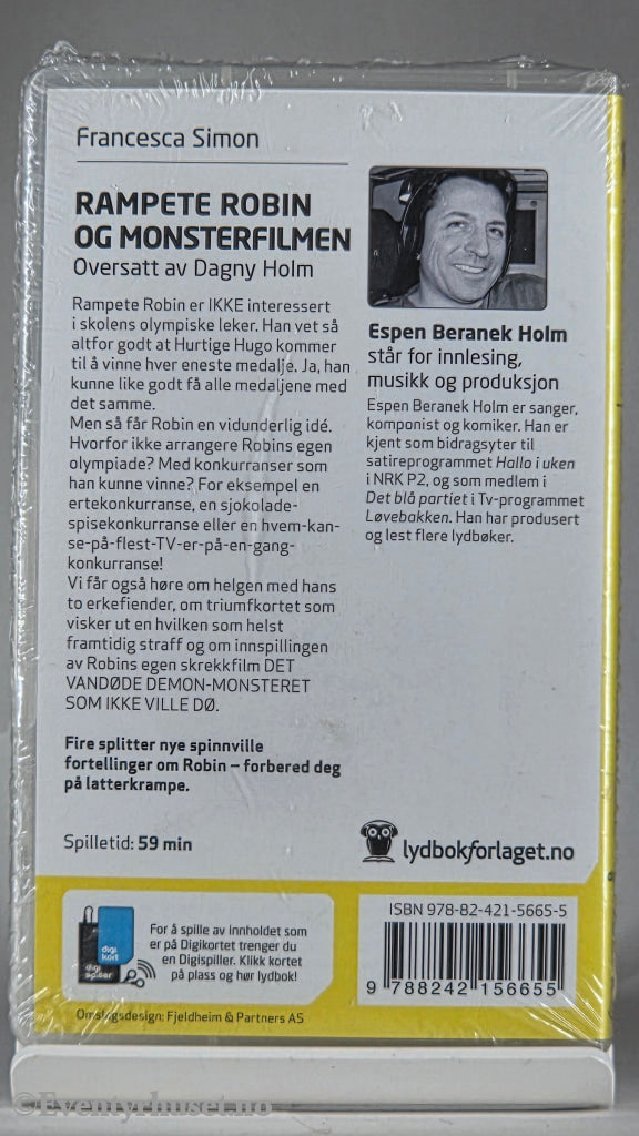 Francesca Simon (2010). Rampete Robin og monsterfilmen. Lydbok på digikort. Ny i plast!