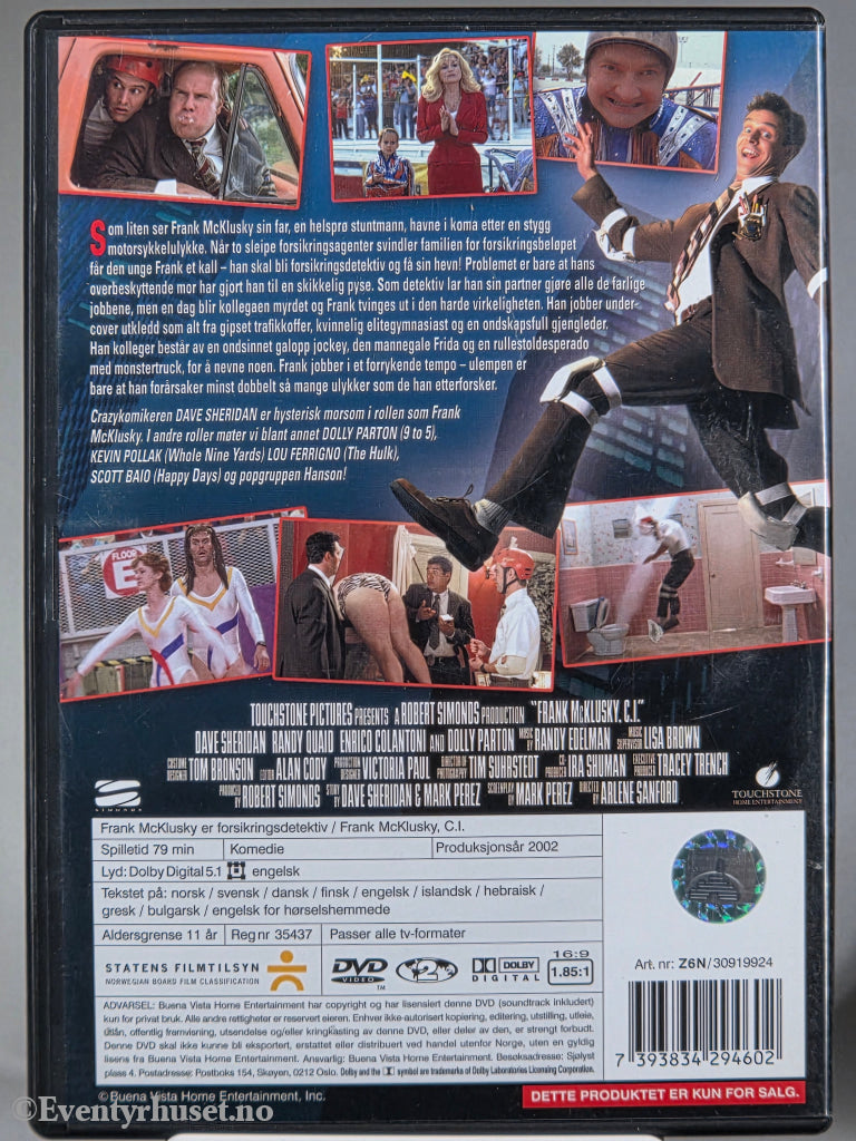 Frank McKlusky, C.I. 2002. DVD. Walt Disney Home Video