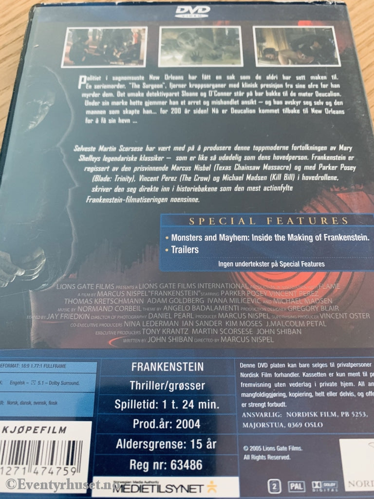 Frankenstein. 2004. Dvd. Dvd