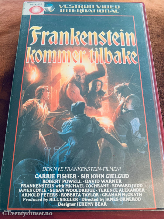 Frankenstein kommer tilbake. 1987. VHS Big Box. VHS Big Box