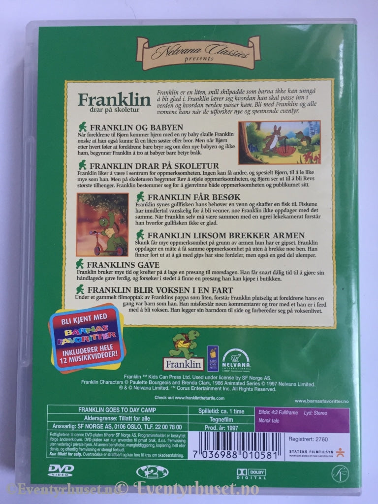 Franklin Drar På Skoletur. Dvd. Dvd