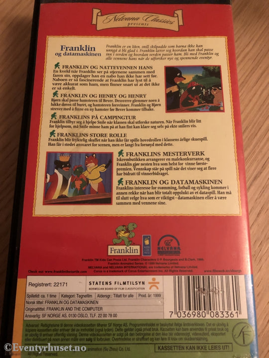 Franklin Og Datamaskinen. 1999. Vhs. Vhs