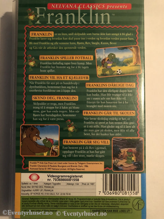 Franklin. Skynd Deg Franklin! 1997. Vhs. Vhs