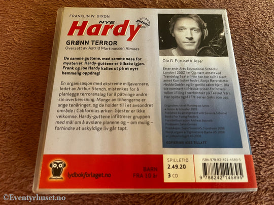Franklin W. Dixon. 2007. Nye Hardy-guttene: Grønn terror. Lydbok på CD.
