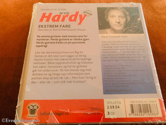 Franklin W. Dixon. Nye Hardy-guttene: Ekstrem fare. 2009. Lydbok på CD. Ny i plast!