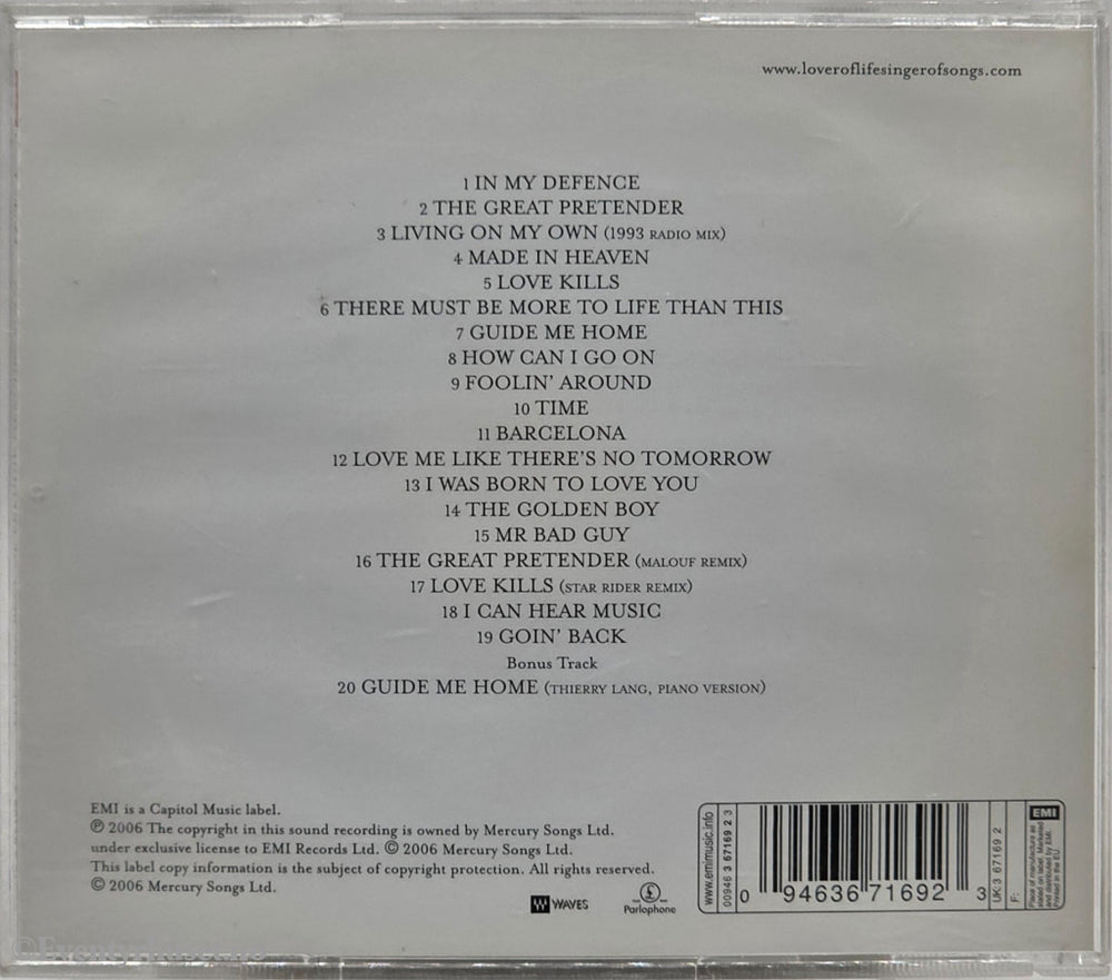 Freddie Mercury. 2000. The Very Best of Freddie Mercury Solo. Musikk-CD.