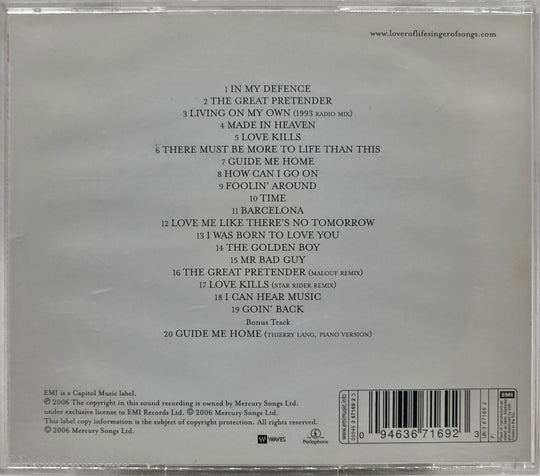 Freddie Mercury. 2000. The Very Best of Freddie Mercury Solo. Musikk-CD.