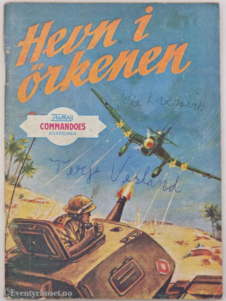 Fredhøis Commandoes Bilderoman. Hevn i ørkenen. Hefte.