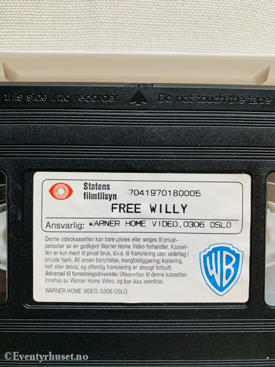 Free Willy 1. 1993. Vhs. Vhs