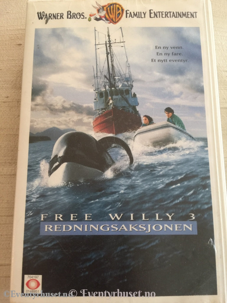 Free Willy 3. Redningsaksjonen. 1997. Vhs. Vhs