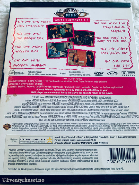 Friends: Series 2 Episodes 1–8. 1996. DVD.