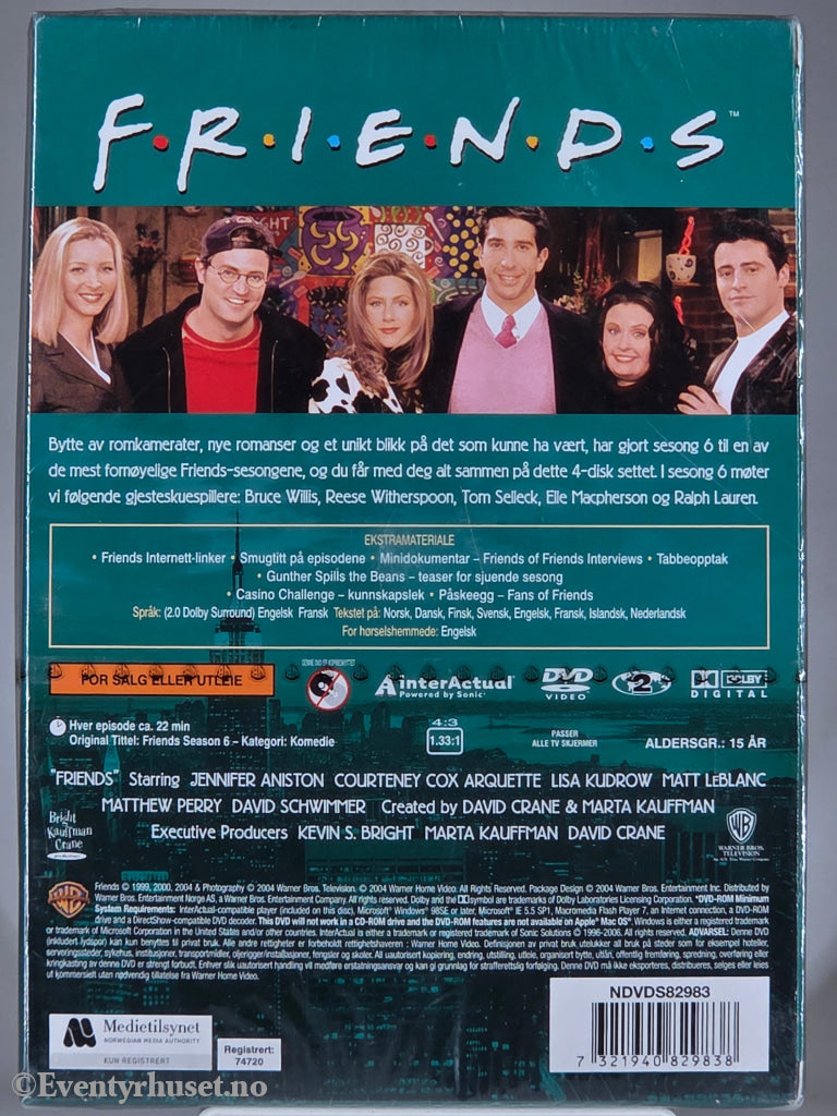 Friends: Sesong 6 (2000). DVD. Ny i plast! CBS/Fox Video