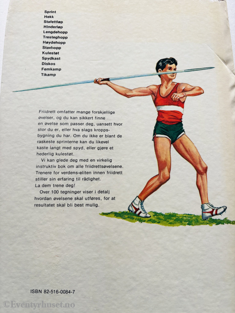 Friidrett i farger. 1978. Barnebok.