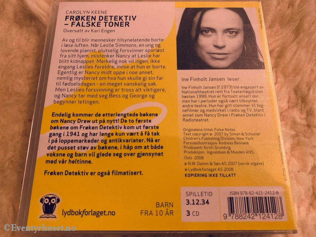 Frøken Detektiv - Falske Toner. Lydbok På 3 Cd.