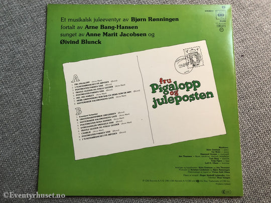 Fru Pigalopp Og Juleposten. 1981. Lp Plate. Plate