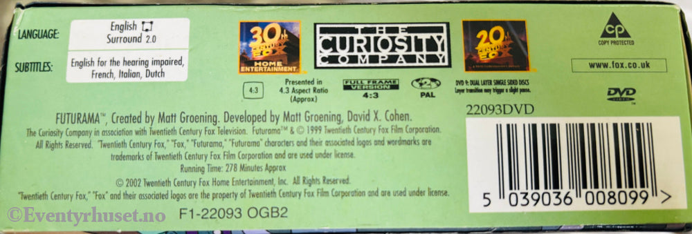 Futurama Sesong 1 (2001). DVD samleboks.