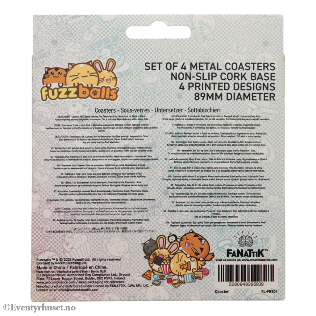 Fuzzballs Coaster 4-Pack Home & Gifts