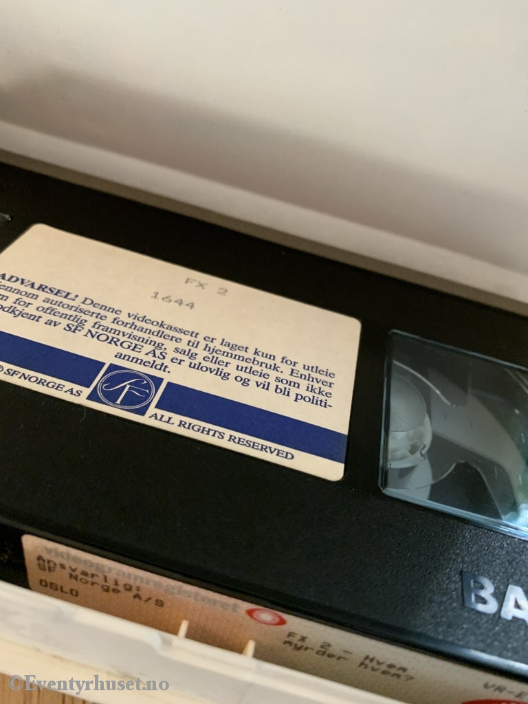Fx2 - Hvem Myrder Hvem 1991. Vhs. Vhs