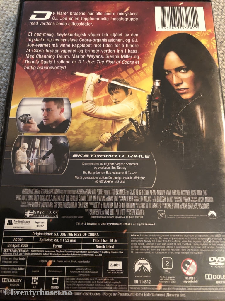 G.i. Joe. The Rise Of Cobra. 2009. Dvd. Dvd