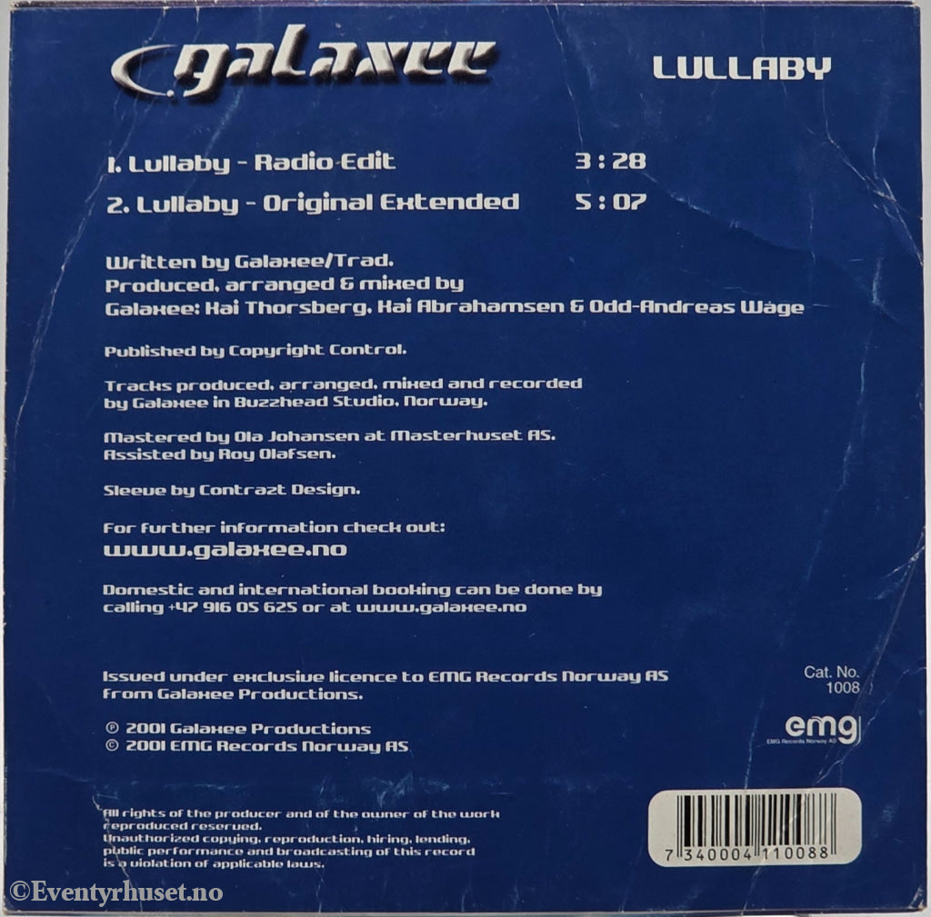 Galaxee. 1998. Lullaby. CD.
