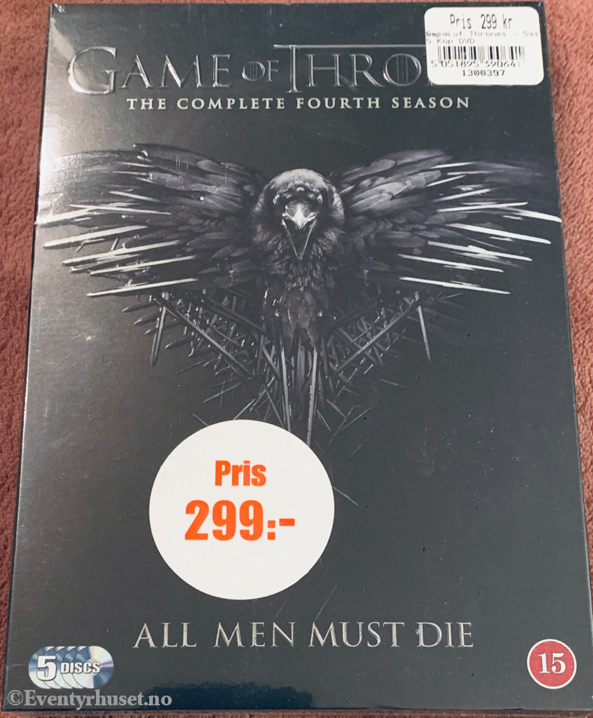 Game of Thrones The Complete Fourth Season. DVD samleboks. Ny i plast!