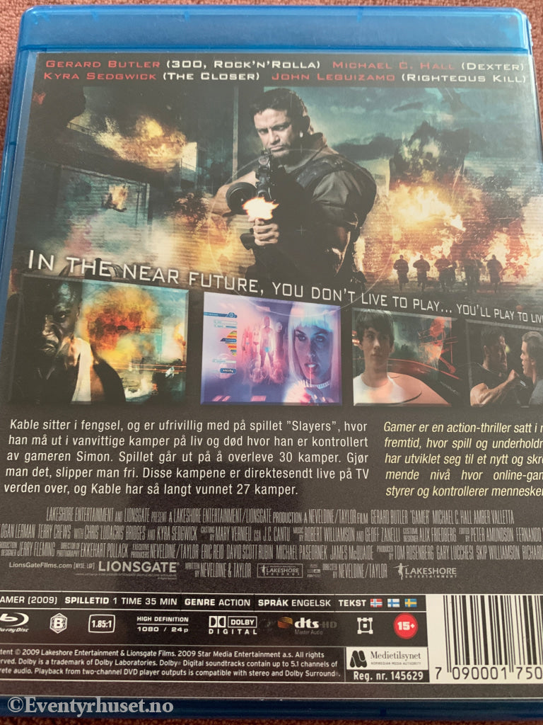 Gamer. Blu-ray.