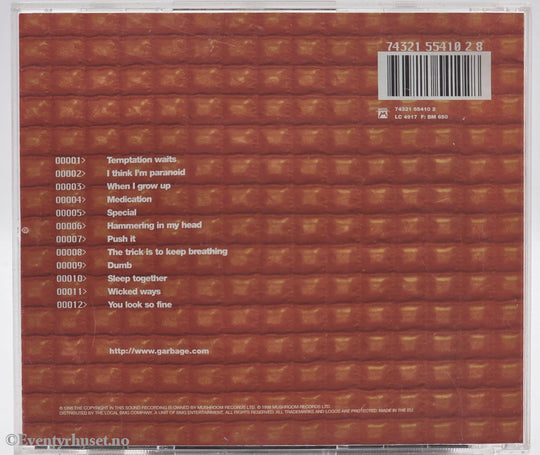 Garbage. 1998. Version 2.0. CD.