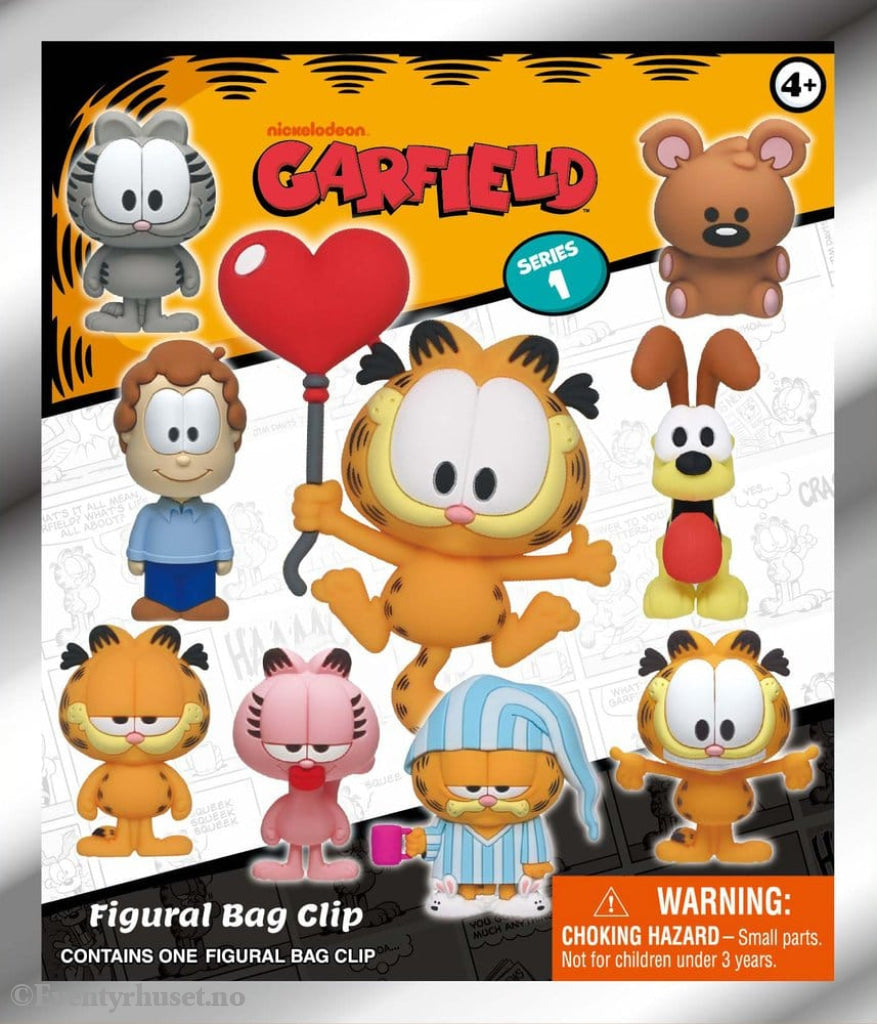 Garfield 3D Foam Bag Clips Serie 1 Display (24) Fashion & Accessories