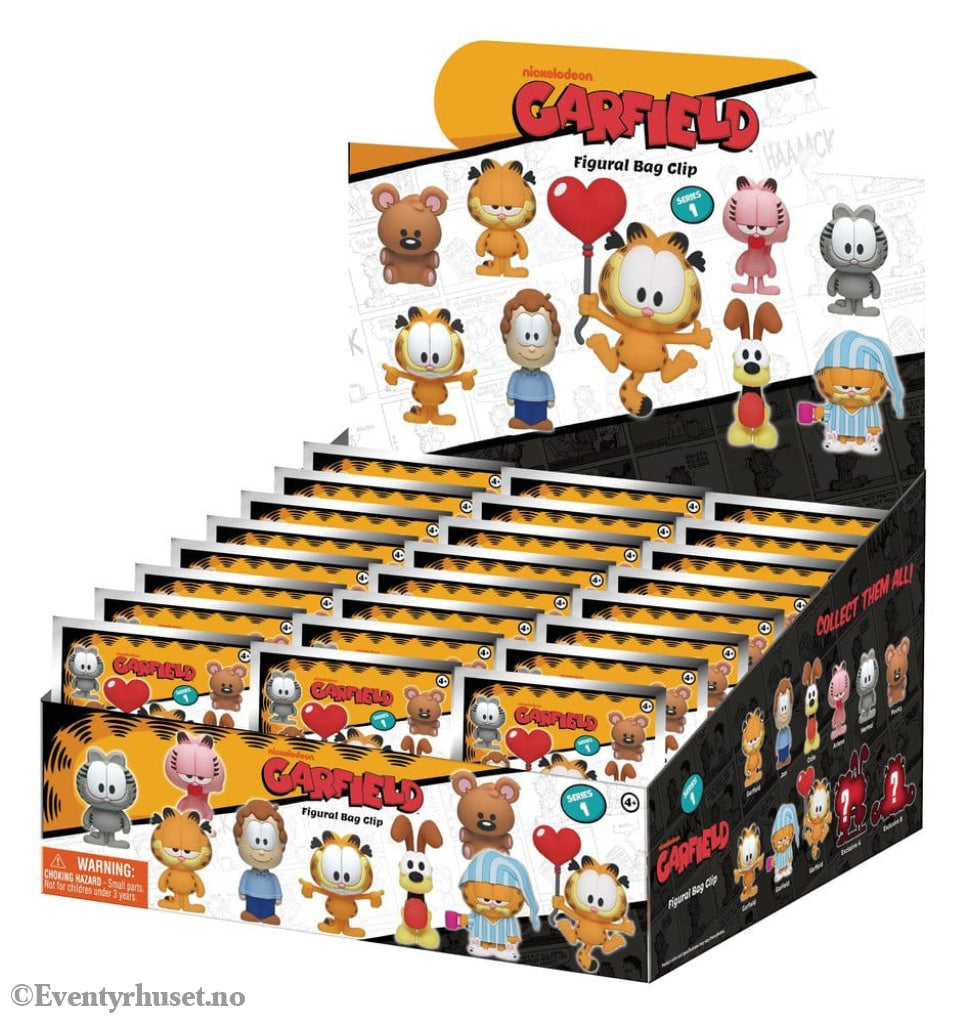 Garfield 3D Foam Bag Clips Serie 1 Display (24) Fashion & Accessories
