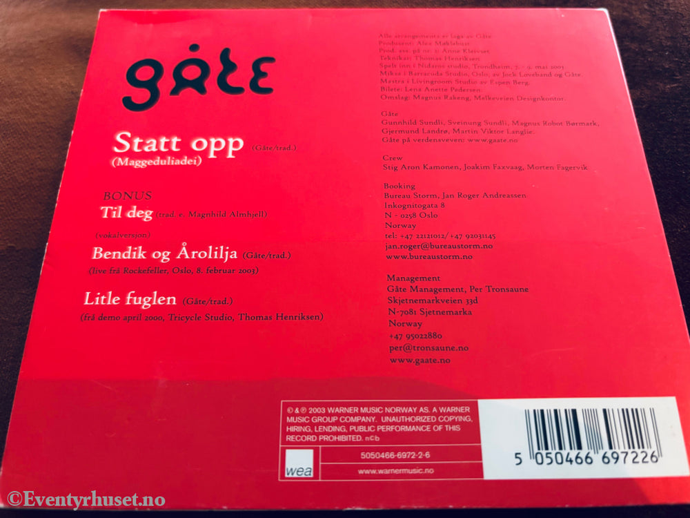 Gåte - Statt opp (Maggeduliadei). CD.