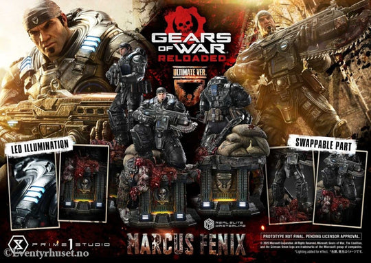 Gears of War: Reloaded Real Elite Masterline Series Statue 1/3 Marcus Fenix Ultimate Version 97 cm Collectibles