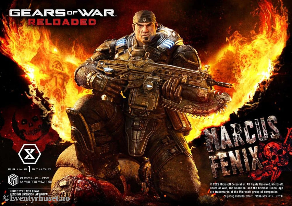 Gears of War: Reloaded Real Elite Masterline Series Statue 1/3 Marcus Fenix Ultimate Version 97 cm Collectibles