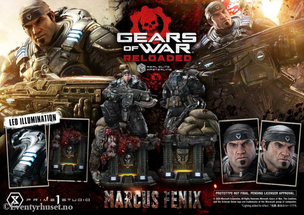 Gears of War: Reloaded Real Elite Masterline Series Statue 1/3 Marcus Fenix Ultimate Version 97 cm Collectibles