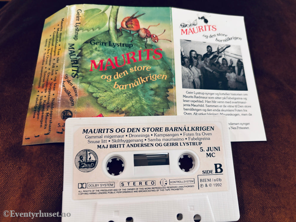 Geirr Lystrup – Maurits og den store barnålkrigen. Kassett.