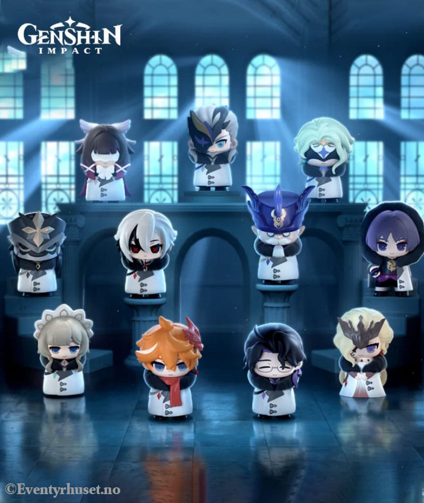 Genshin Impact Mini Figures Fatui Harbingers Chibi Design 7 cm Blind Box Display (9) Manga & Anime