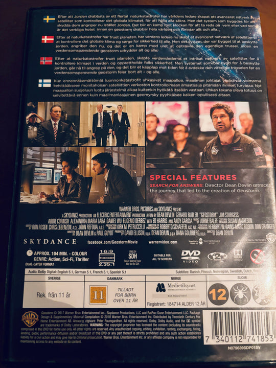 Geostorm. DVD.