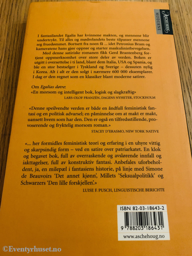 Gerd Brantenberg. 1977. Egalias døtre. Bok.