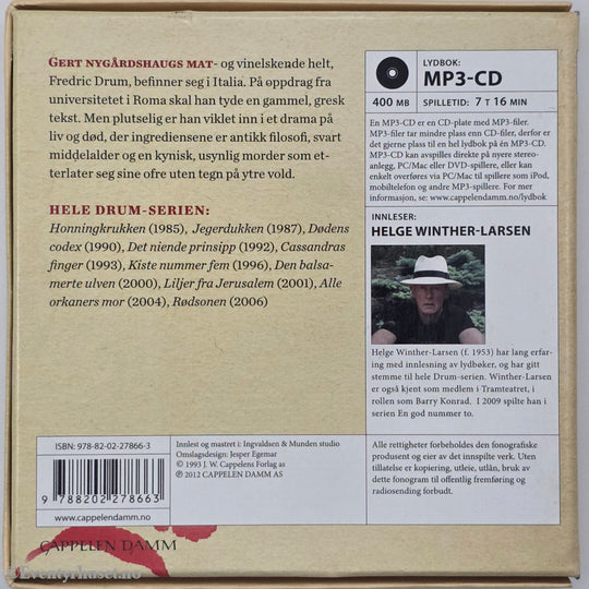 Gert Nygårdshaug. 2008. Dødens Codex. Lydbok på CD. Walt Disney Home Video