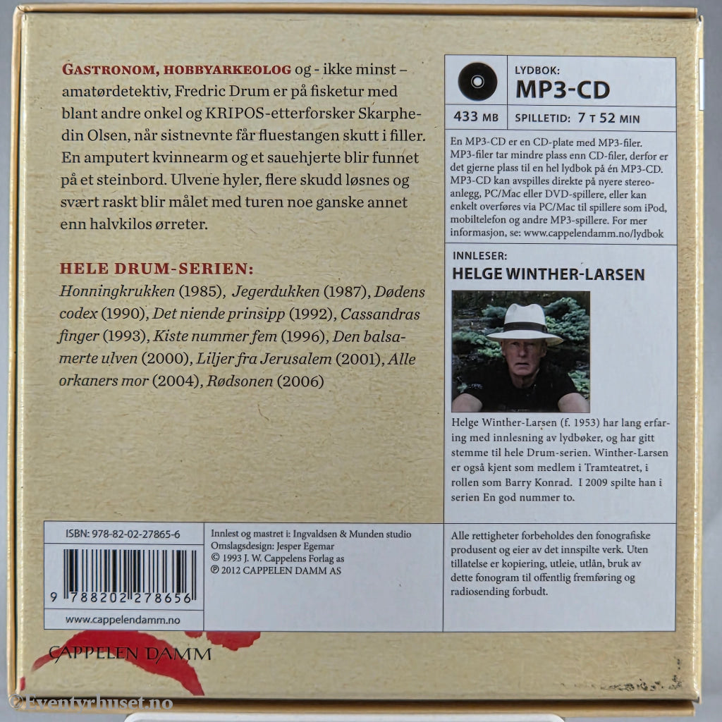 Gert Nygårdshaug 2011 Den balsamerte ulven. Lydbok på CD.