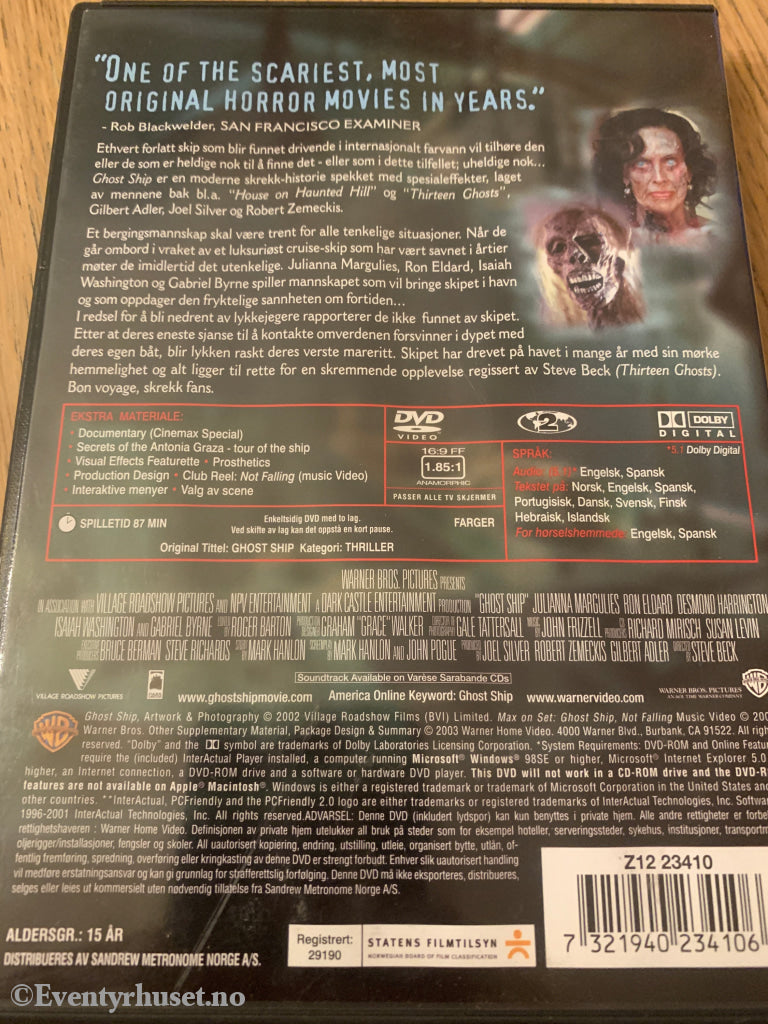 Ghost Ship. DVD.