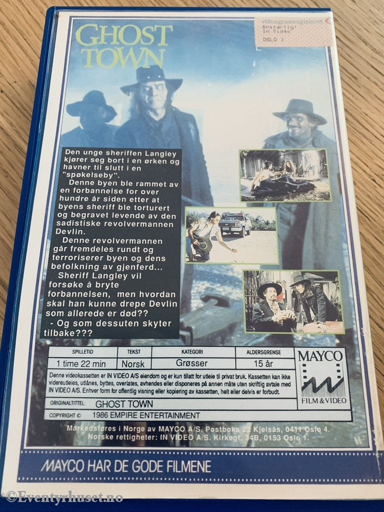 Ghost Town. 1986. Vhs Big Box.