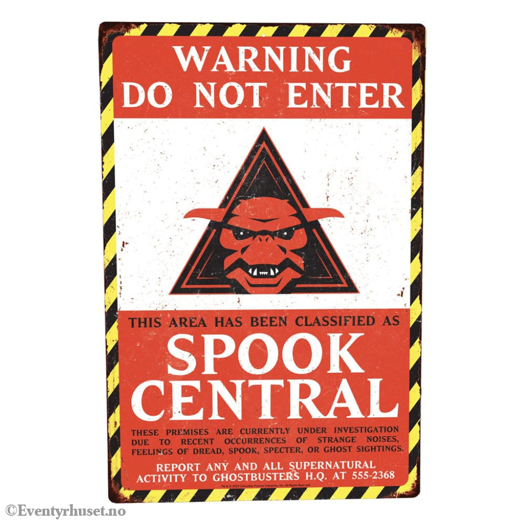Ghostbusters Metal Sign Spook Central Home & Gifts