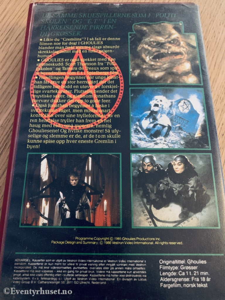 Ghoulies. 1986. Vhs Big Box.