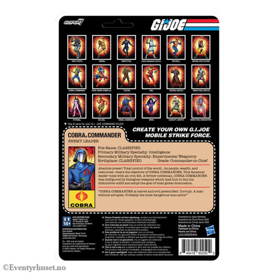 GI Joe ReAction+ Action Figure Wave 06 Cobra Commander (Movie Black Cape) 10 cm Toys